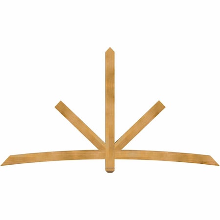 Ekena Millwork Alberta Rough Sawn Timber Gable Bracket, Western Red Cedar, 96"W x 52"H x 4"D x 4"F, 13/12 Pitch GBW096X52X0404ALB00RWR